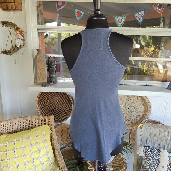 Frank & Eileen Tee Lab Small Slate Blue Tank Top Faded Cotton Sleeveless - Picture 7 of 13